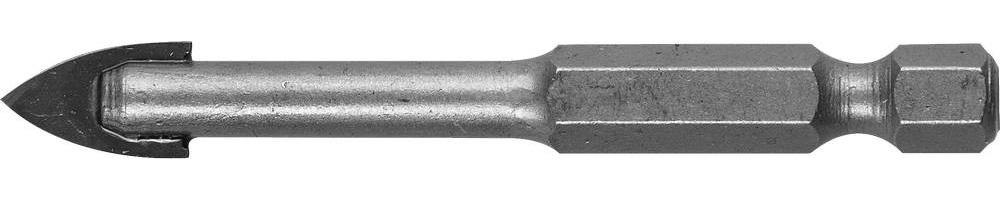 ЗУБР 10 мм 2х кромка, HEX 1/4, Сверло по стеклу и кафелю (29840-10)