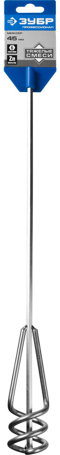 ЗУБР 45 х 400 мм, шестигранный хвостовик, миксер для песчано-гравийных смесей, Профессионал (06033-04-40)