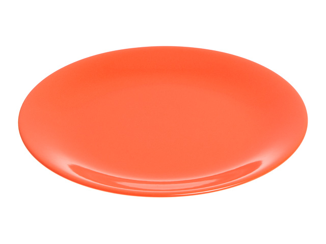 Тарелка обеденная керамическая, 253 мм, круглая, серия Самсун, оранжевая, PERFECTO LINEA (16-255200)