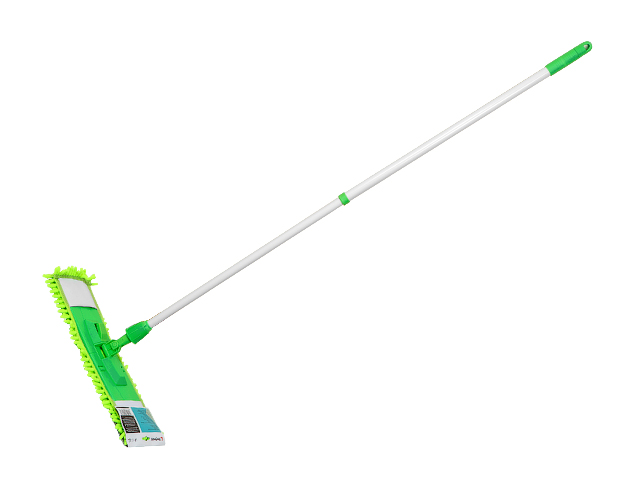 Швабра для пола с насадкой из шенилла, зеленая, PERFECTO LINEA (43-401013)
