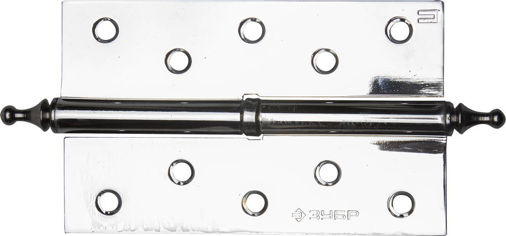 ЗУБР 125 х 75 х 2.5 мм, разъемная, правая, цвет хром (CP), 2 шт, карточная петля (37605-125-2R)