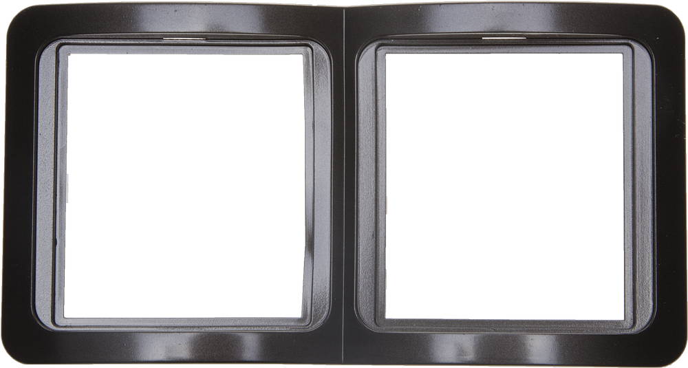СВЕТОЗАР Гамма, вертикальная, цвет темно-серый металлик, двойная, накладная панель (SV-54147-DM)