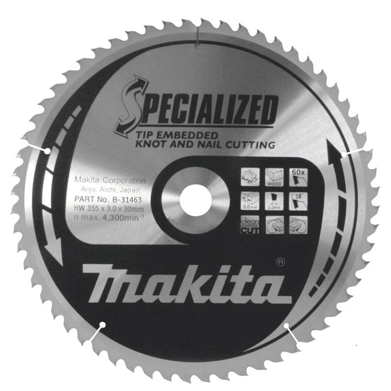 Диск пильный Makita для демонтажных работ, 355x30x3/2.2x60T