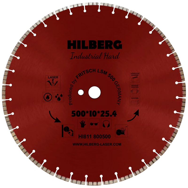 Диск алмазный Hilberg 500*25,4 Industrial Hard HI811