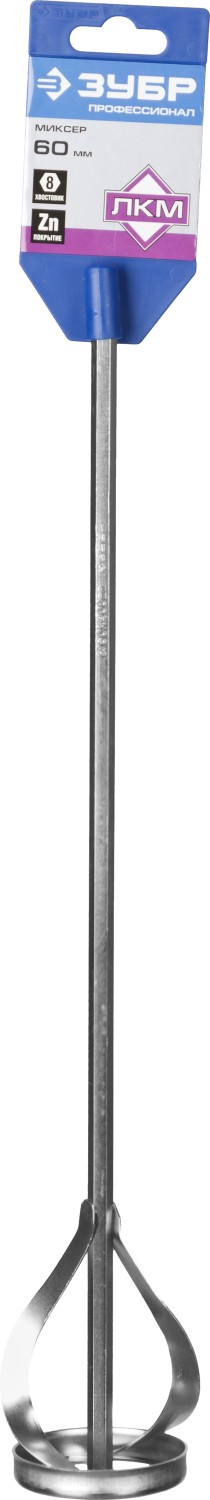ЗУБР 60 х 400 мм, шестигранный хвостовик, крашенный, миксер для красок металлический, Профессионал (0602-06-40)
