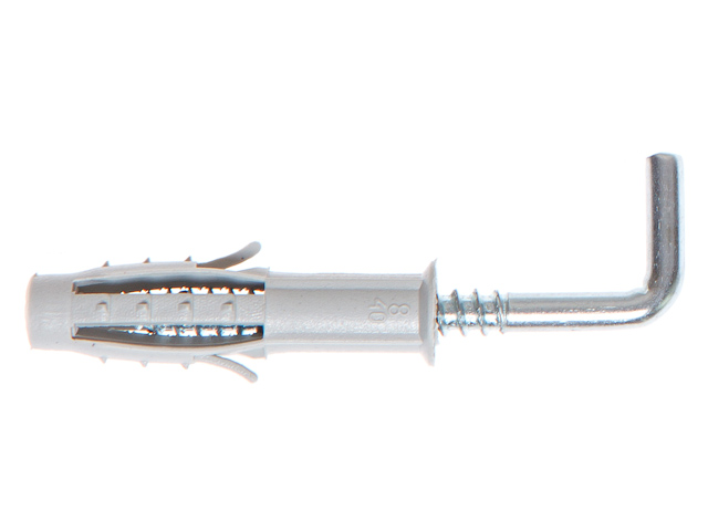 Дюбель с Г-образным крючком 12х60 мм (10 шт в пласт. конт.) STARFIX (SMP2-97307-10)