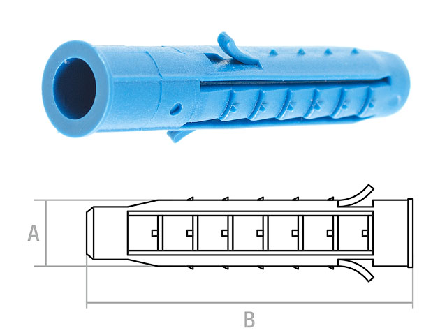 Дюбель распорный 6х25 мм четырехсегментный (1000 шт в пакете) STARFIX (SM-42310-1000)