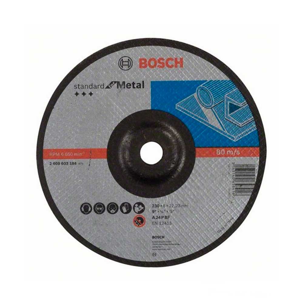 Круг шлифовальный Bosch металл Ф230х6 вогнутый (184)