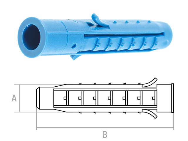 Дюбель распорный 6х25 мм четырехсегментный (40 шт в зип-локе) STARFIX (SMZ1-42310-40)