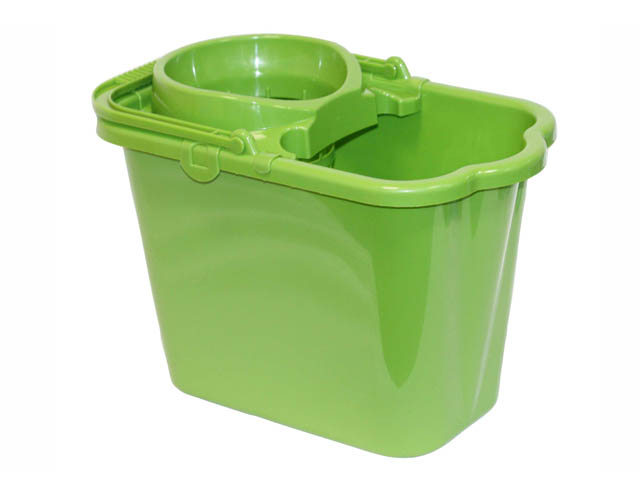 Ведро пласт.9,5л с отжимом (зеленый) IDEA (М2421)