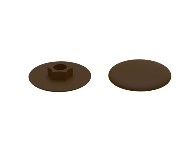 Заглушка для конфирмата, декоративная темно-коричневая (50 шт в зип-локе) STARFIX (SMZ1-43588-50)