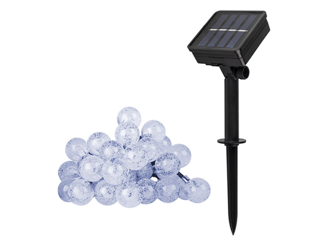 Светильник садовый на солнечной батарее SLR-G05-30W ФАZА (гирлянда, шарики, хол. бел.) (5033351)