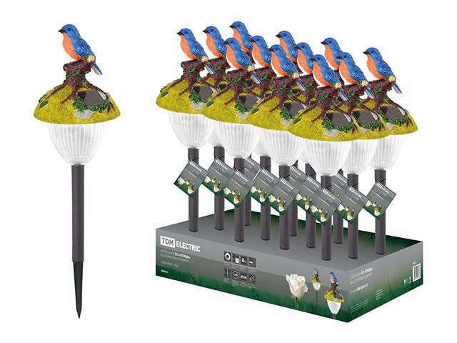 Светильник СП "Птицы" на солнечных батареях, меняют цвет, пластик, в ассортименте, ДБ, TDM (SQ0330-0113)