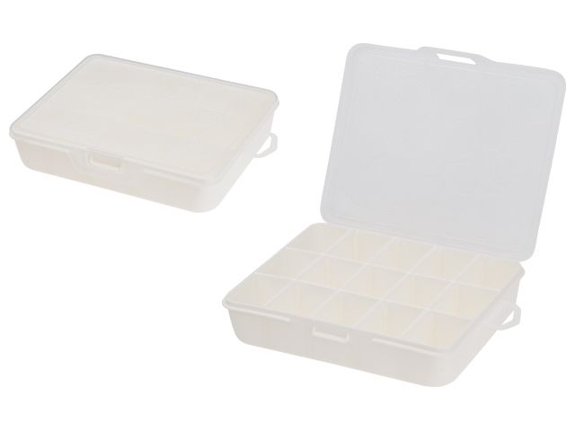 Органайзер для хранения мелочей с разделителями Keeplex Fiori M, 19х16х4,5 см, белое облако, BRANQ (KL401510048)