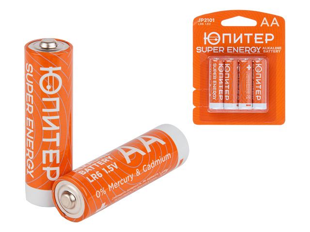 Батарейка AA LR6 1,5V alkaline 4шт. ЮПИТЕР (JP2101)