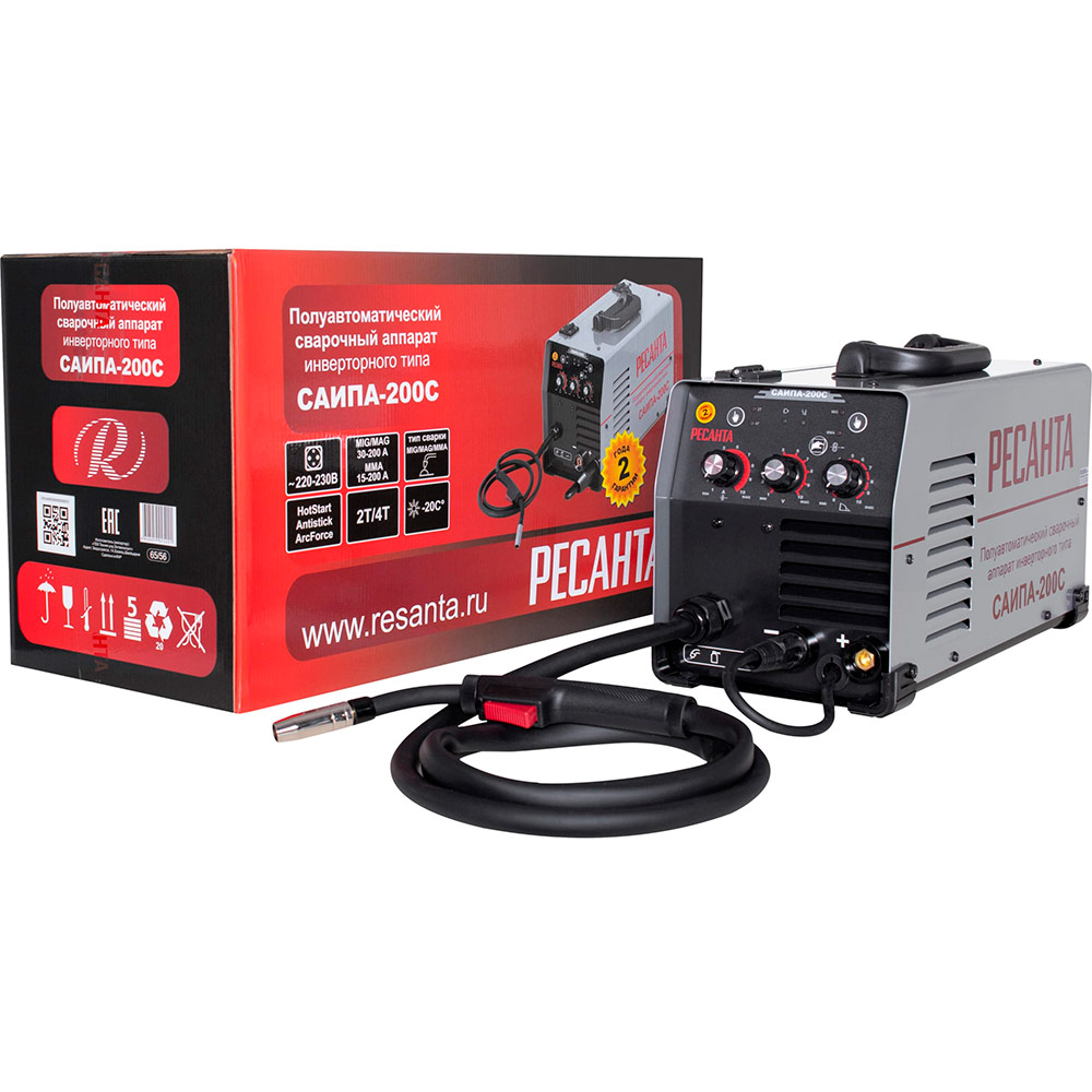 Аппарат сварочный полуавтомат Ресанта САИПА-200C (MIG/MAG)