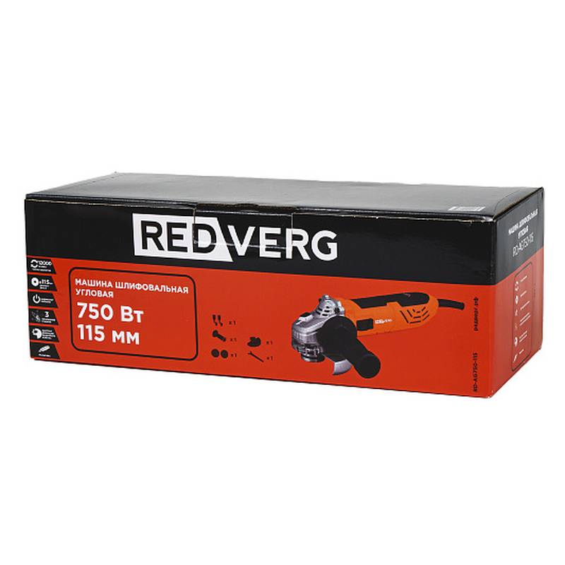 Машина шлифовальная угловая REDVERG RD-AG750-115