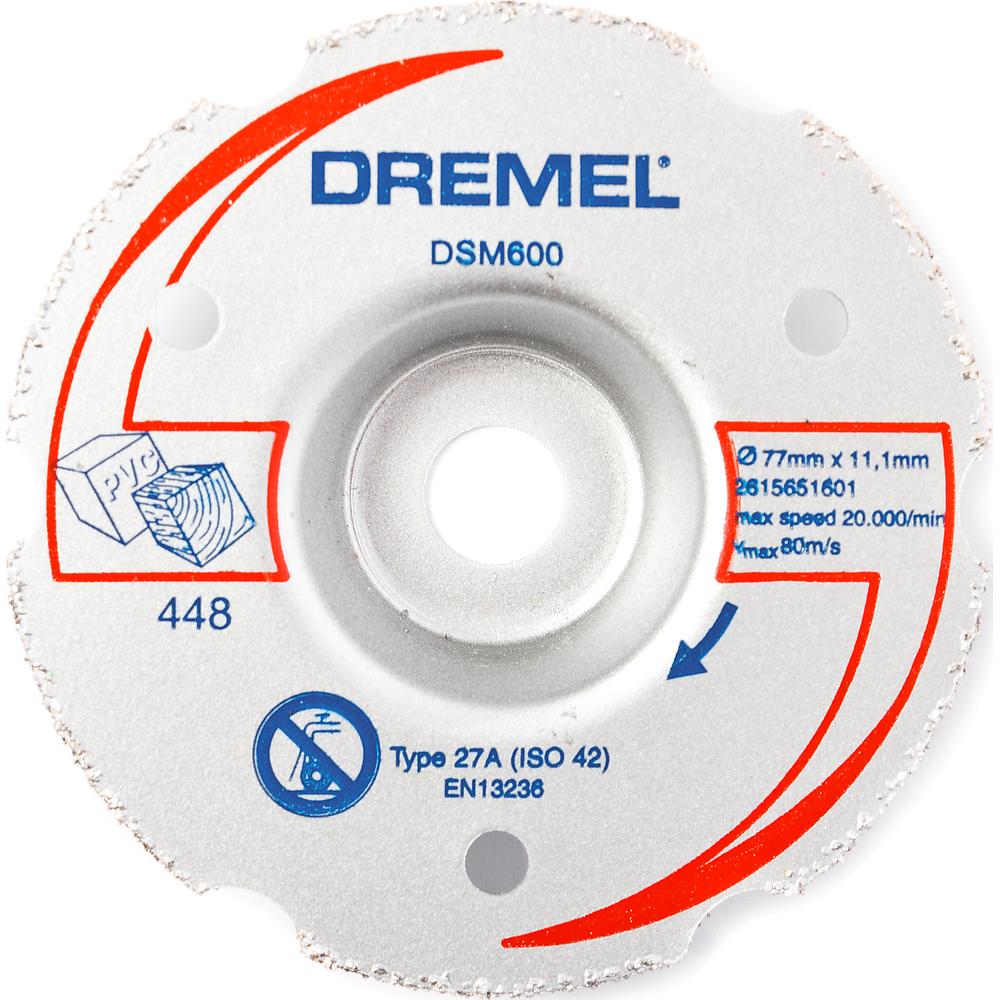 Круг отрезной Dremel для резки заподлицо по дереву и пластику для DSM20 (600)