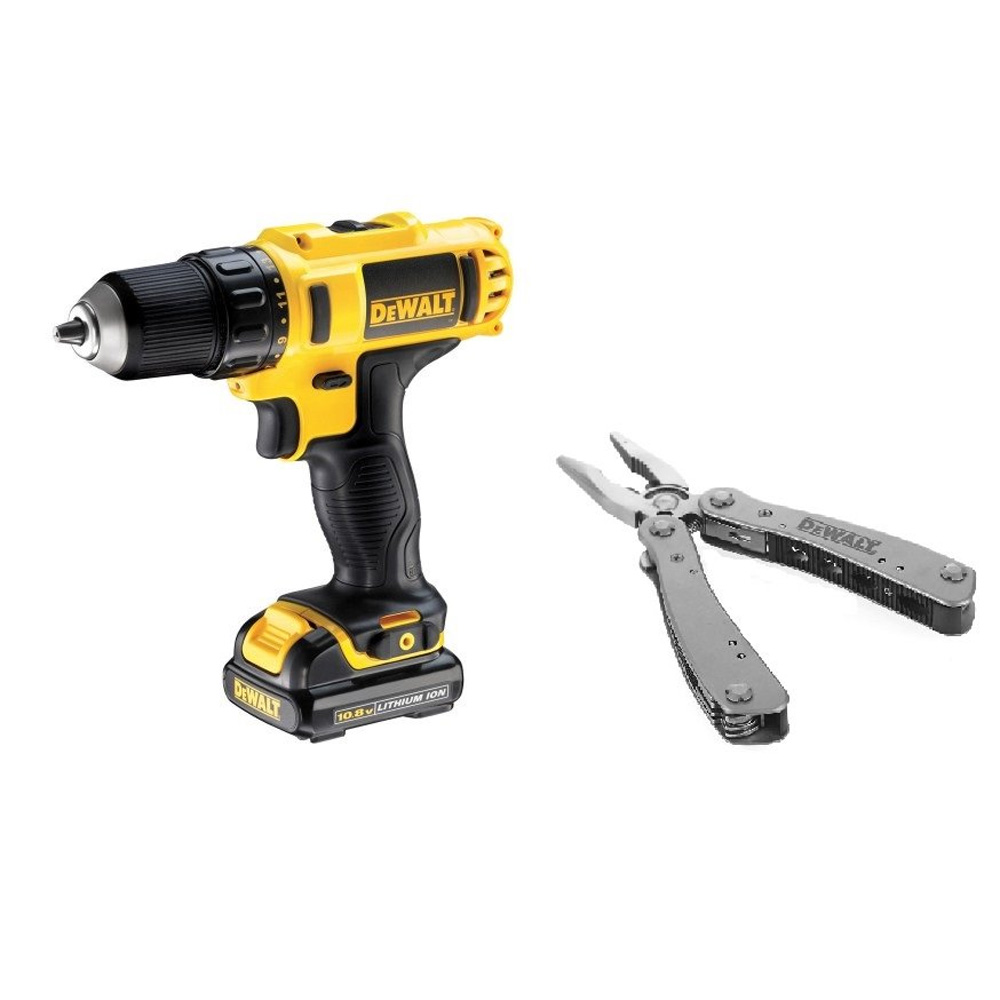 Шуруповерт аккумуляторный DeWalt DCD710C2P+мультитул