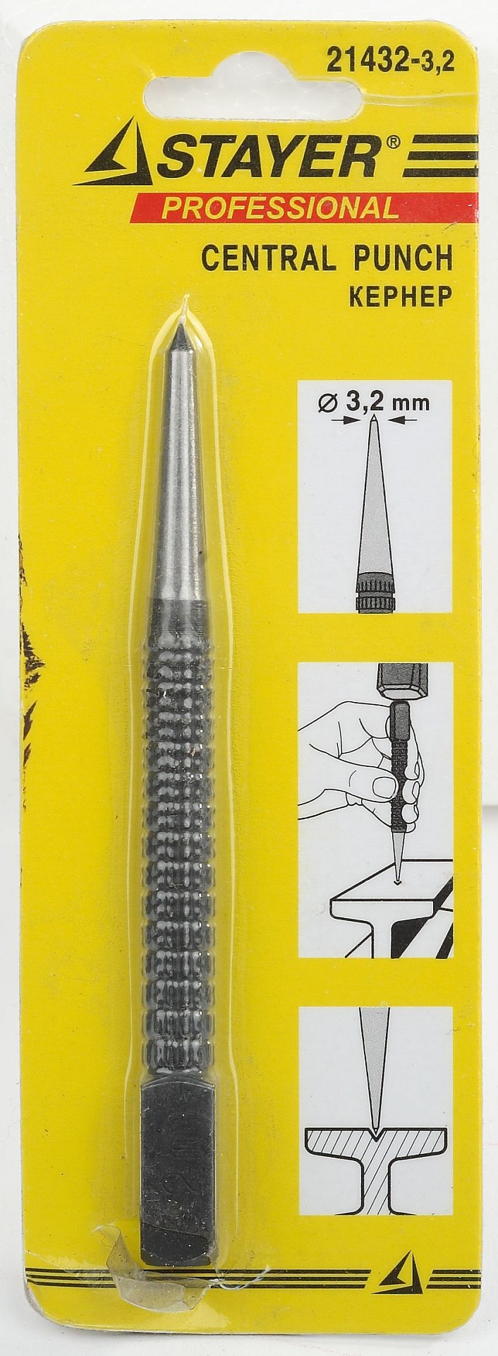 STAYER 100 мм, d 3.2 мм, кернер (21432-3.2)