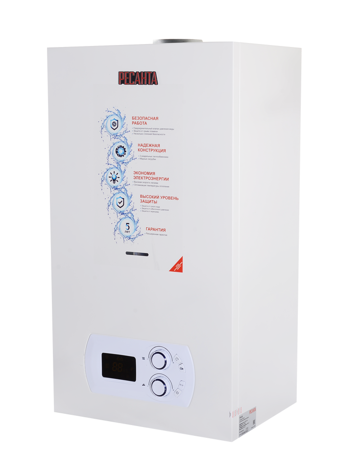 Газовый настенный двухконтурный котел ГК-30 Ресанта