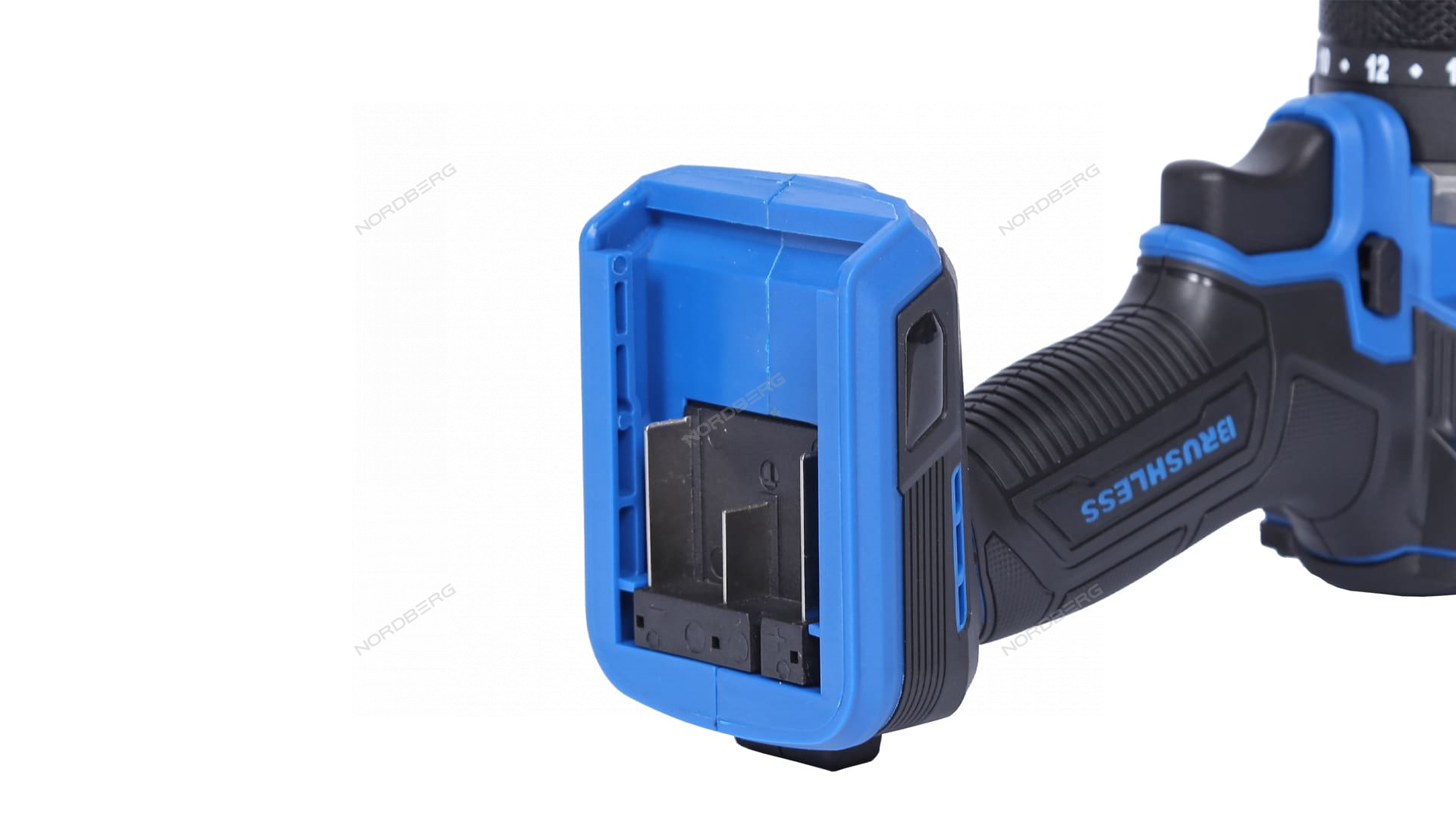 Шуруповерт аккумуляторный макс.диам. сверла 13 мм, 21 В, 70 Нм с 2 аккумуляторами и зарядным уст-вом NORDBERG NE106K