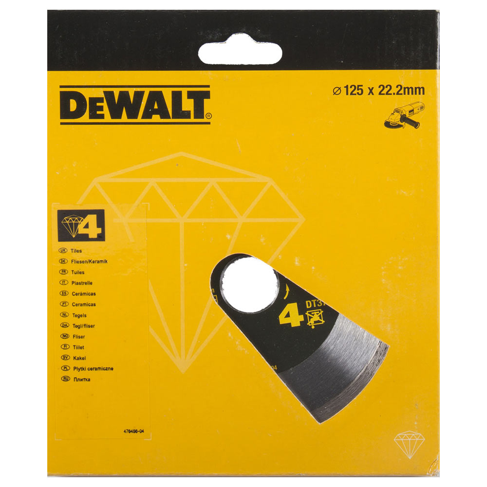 Круг алмазный DeWalt ф125х22,2 керамика DT3736