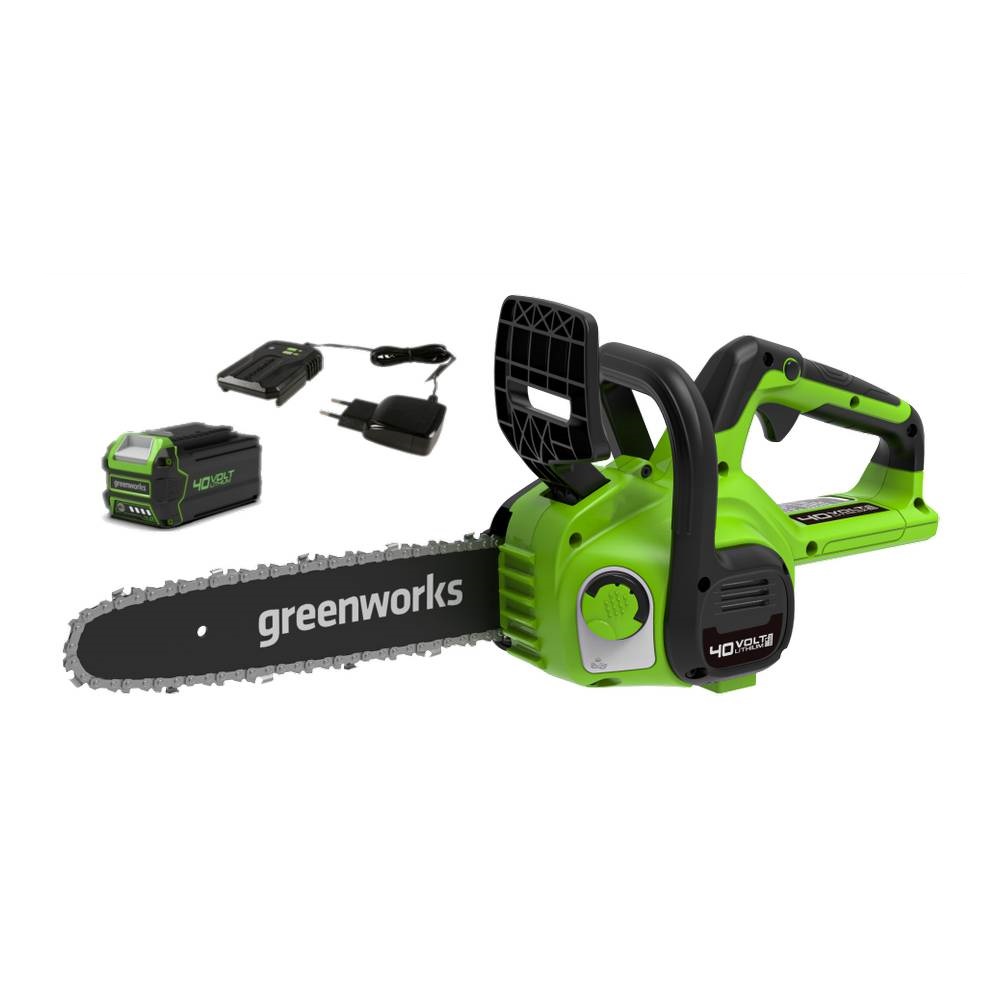 Пила цепная аккумуляторная Greenworks G40CS30IIk2, 40v, 30 см (АКБ 2Ач и ЗУ)