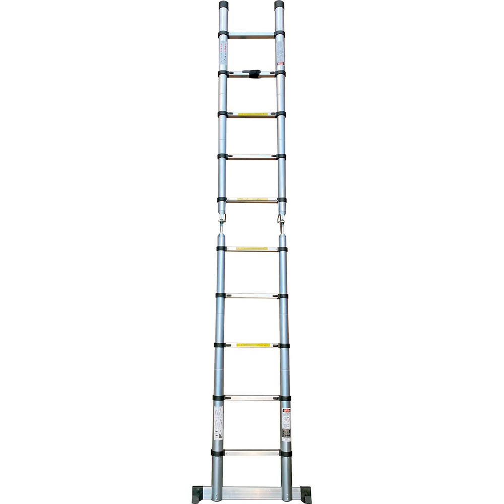 Лестница Алюмет телескопическая двухсторонняя с шарниром (1,6+1,6 м; 5+5 ступ)