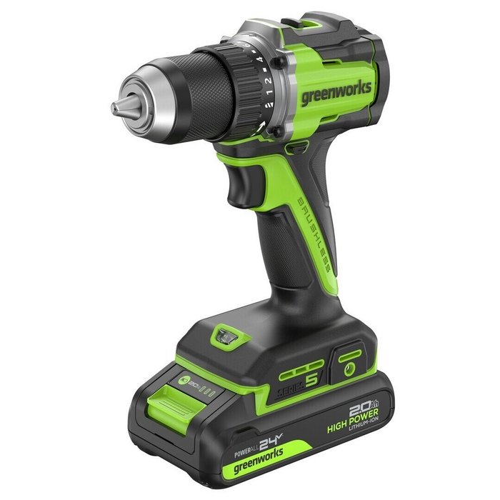 Дрель-шуруповерт аккумуляторная Greenworks DD560, 24V (АКБ 2Ач,ЗУ)