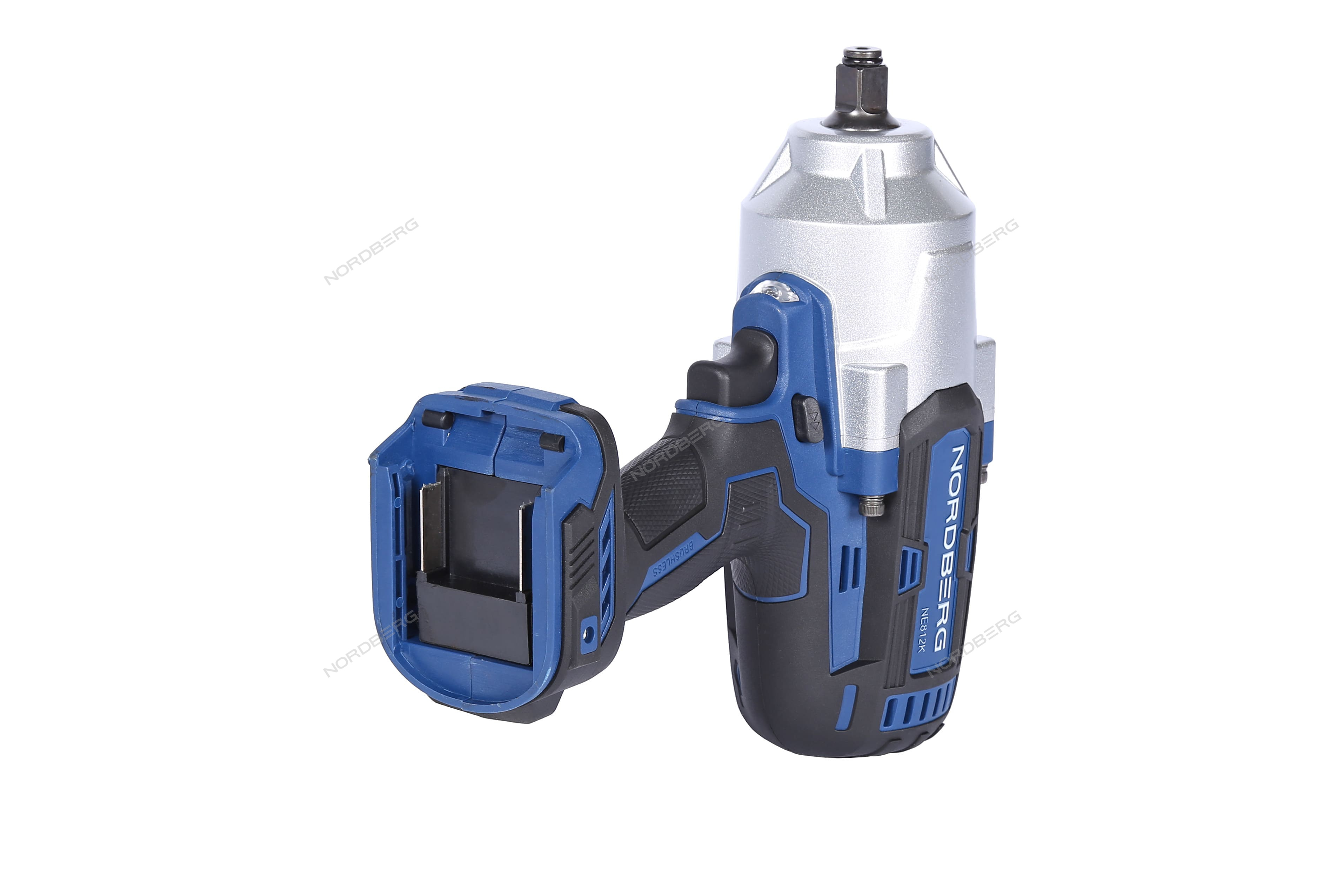 Гайковерт аккумуляторный, 1/2", 20 В, 1700 Нм, 2 аккумулятора 6 A и зарядное устройство, в кейсе NORDBERG NE812K