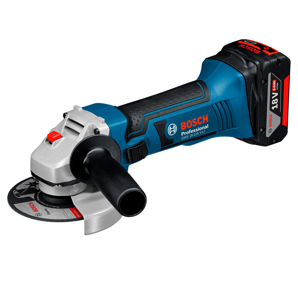 Машина шлифовальная угловая аккумуляторная Bosch GWS 18-125 V-LI ( 2 x 4,0Ah / L-Boxx )