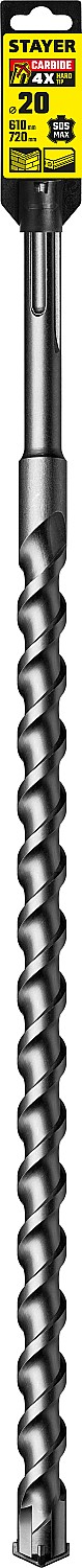 STAYER Hercules-4Х, 20 x 610/720 мм, SDS-max бур, Professional (29370-610-20)