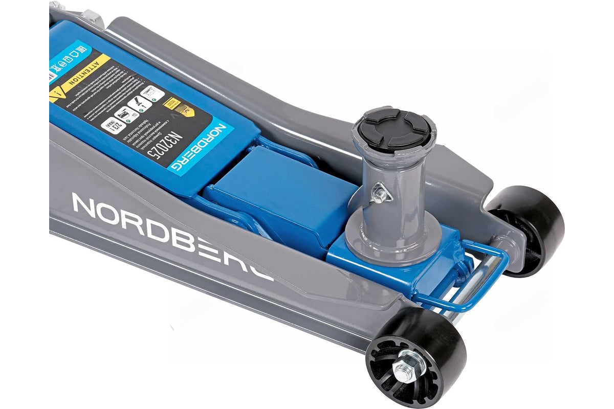 Домкрат подкатной 2 / 3 т с изменяемой высотой подхвата и регулируемой проставкой NORDBERG N32025