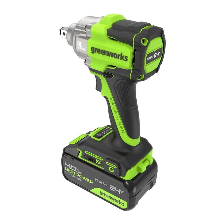 Гайковерт аккумуляторный ударный Greenworks IW5500 (АКБ 4Ач,ЗУ)