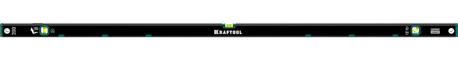 KRAFTOOL 2000 мм, усиленный профиль, с зеркальным глазком, магнитный уровень (34785-200)