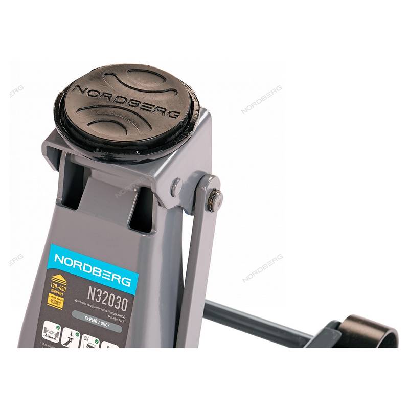 Домкрат подкатной с резиновой насадкой, быстрый подъем NORDBERG N32030G 3 т
