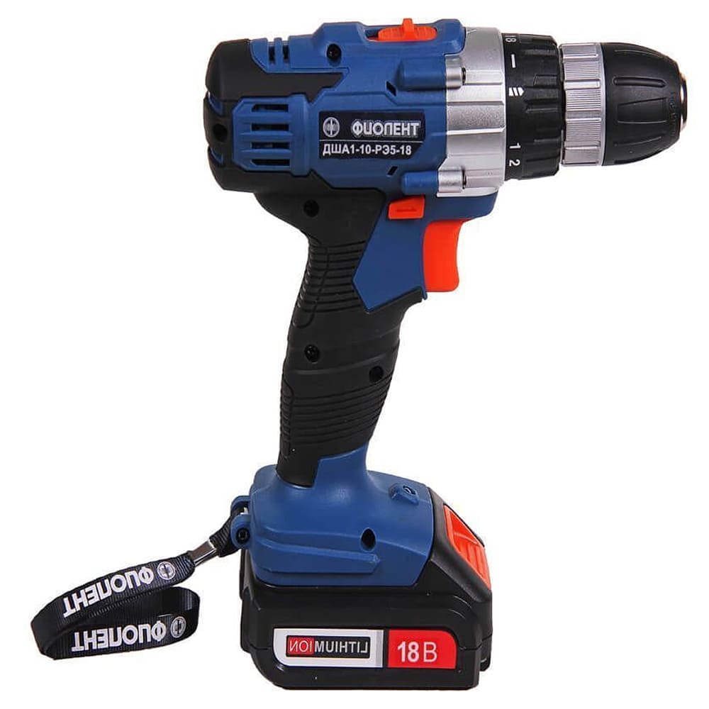 Шуруповерт аккумуляторный ФИОЛЕНТ "Professional" ДША1-10-РЭ5-18В (в кейсе)