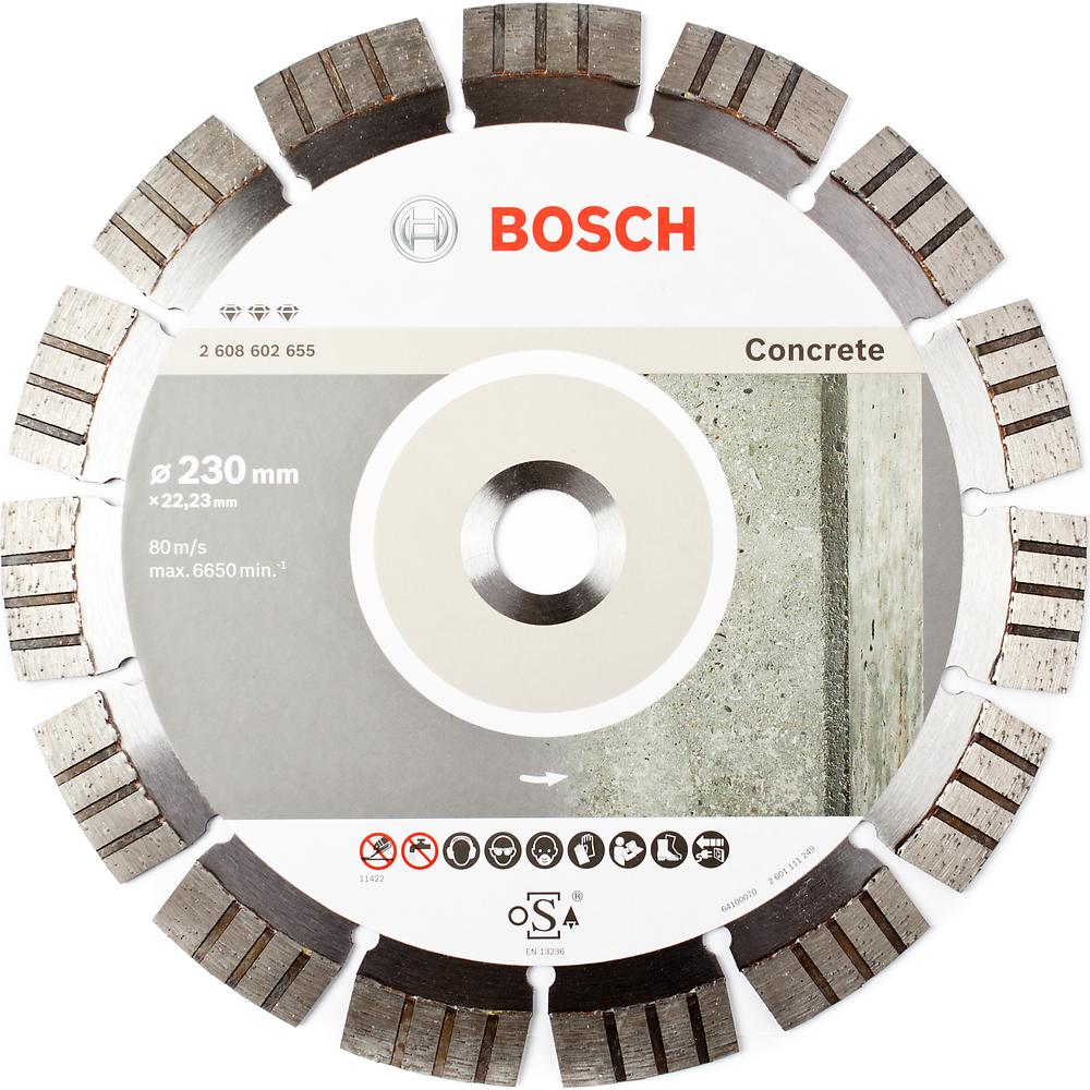 Круг алмазный Bosch Ф230х22,23 бетон Bf Concrete (655)