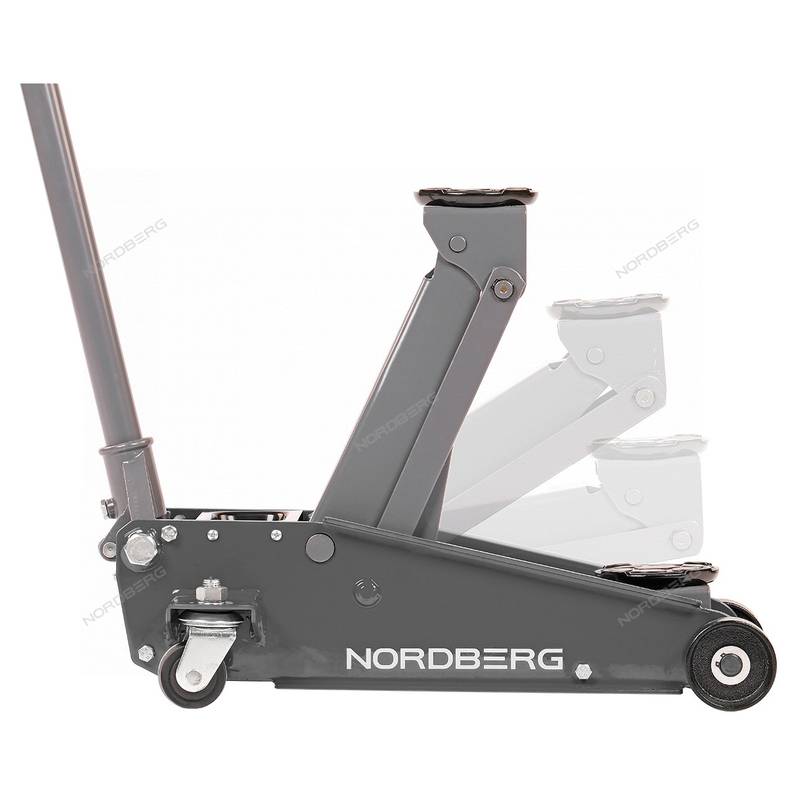 Домкрат подкатной с резиновой насадкой, быстрый подъем NORDBERG N32030G 3 т