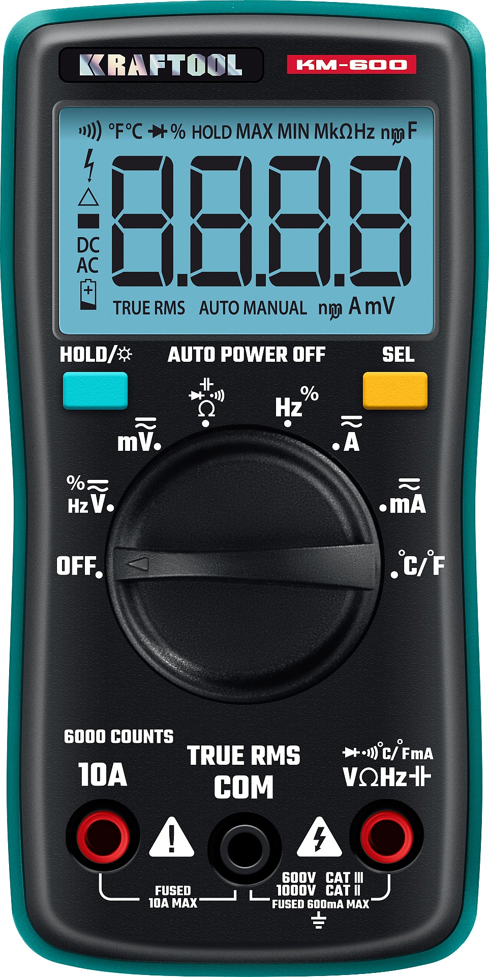 KRAFTOOL KM-600 цифровой мультиметр (59854)