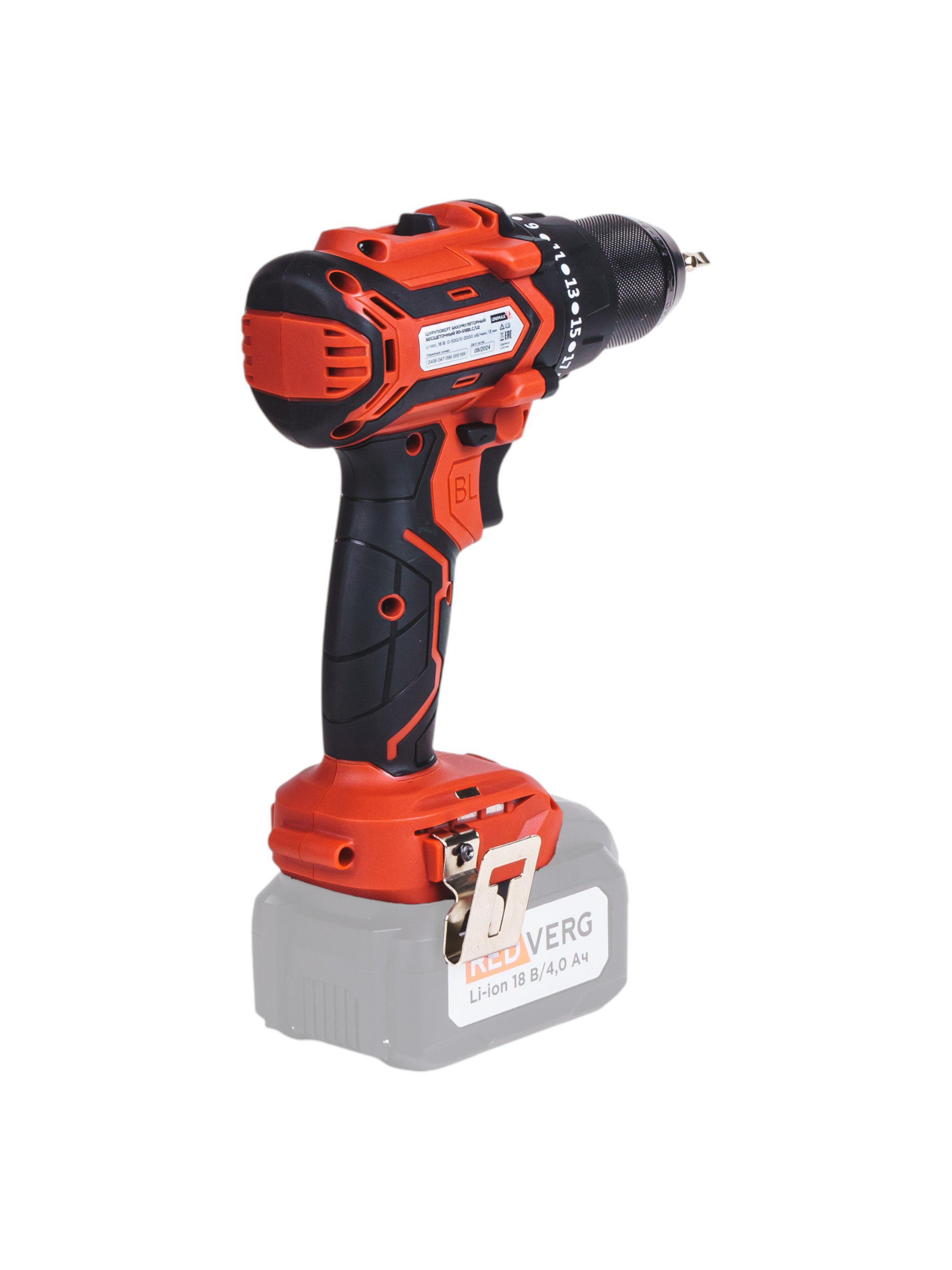 Шуруповерт аккумуляторный бесщеточный REDVERG RD-S18BLC/U2 (без акк, без з/у)