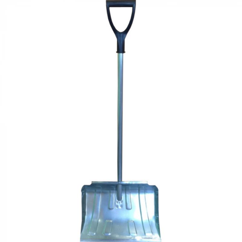 Лопата снеговая "Американка-4" с  ал. чер, V-ручка