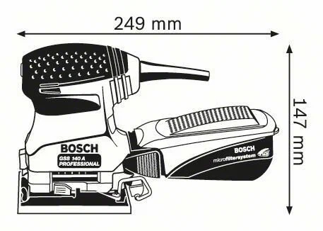 Машина плоско-шлифовальная Bosch GSS 140 A +кейс