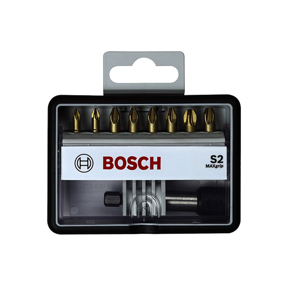 Набор бит Bosch 8шт TIN+держатель PZ 25мм Robust Line (575)