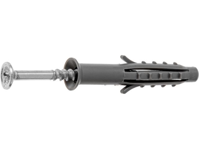 Дюбель-гвоздь с усом 6х40 мм полипропилен потай (50 шт в пласт. конт.) STARFIX (SMP2-18216-50)
