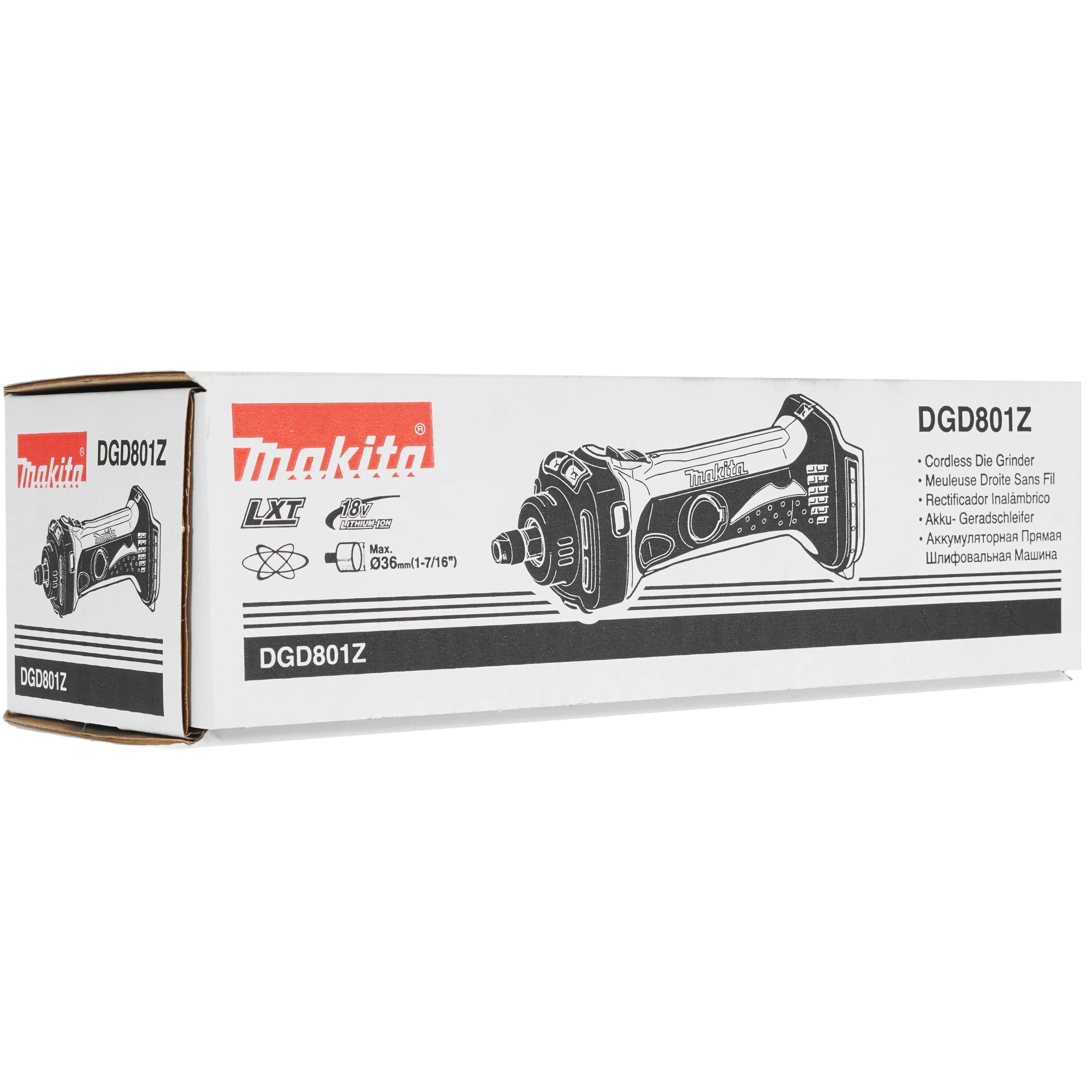 Машина прямая шлифовальная Makita DGD801Z (без акк, без з/у)