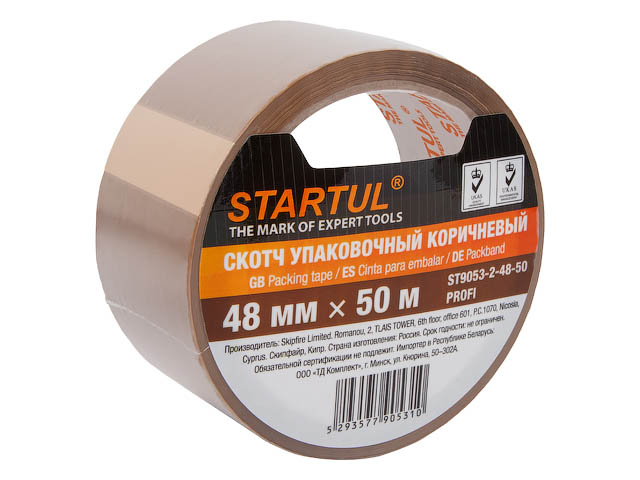 Скотч упаковочный коричневый 48ммх50м STARTUL PROFI (ST9053-2-48-50)