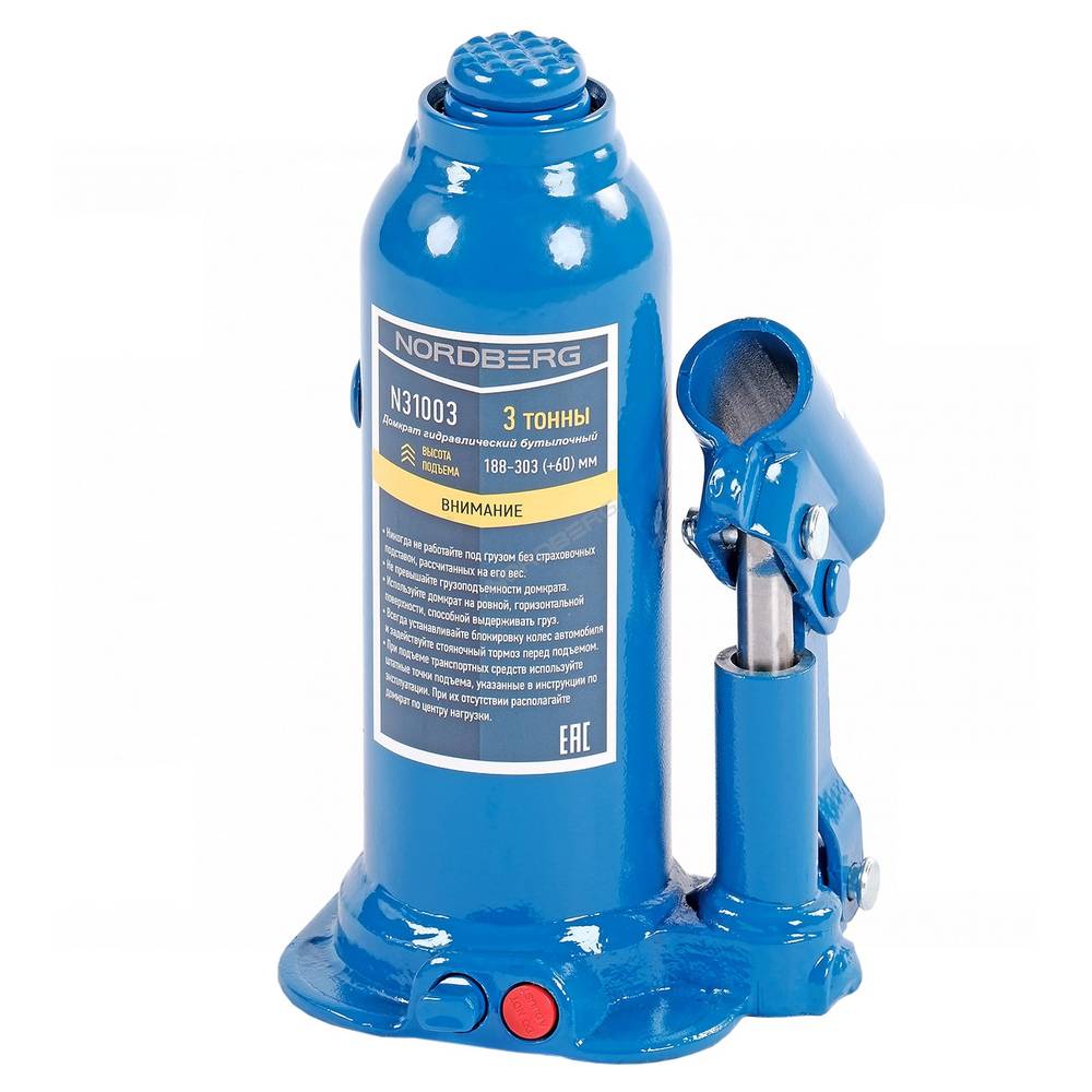 Домкрат бутылочный NORDBERG N31003 3 т