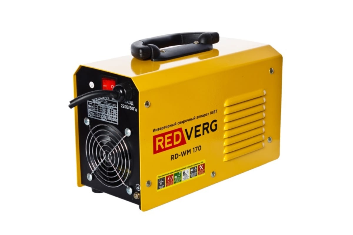 Аппарат сварочный бестрансформаторный REDVERG RD-WM 170+маска сварщика хамелеон REDVERG RD-WM 305 (АСФ100)